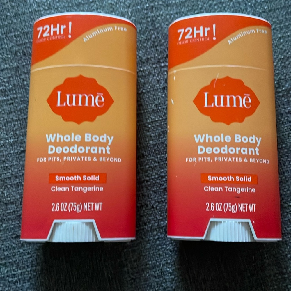 Lume Whole Body Deodorant for Armpit,Feet Privates Aluminum Free Clean Tangerine